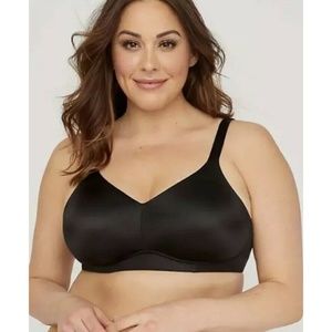 Catherines No Wire Back Smoother Bra Sz 38D Black
